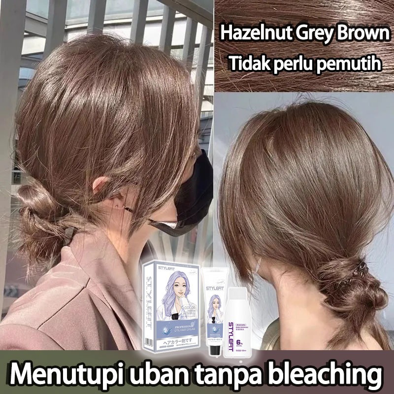 Jual 【Beli 100ml gratis 100ml】cat rambut ash brown*200ml pewarna rambut ...