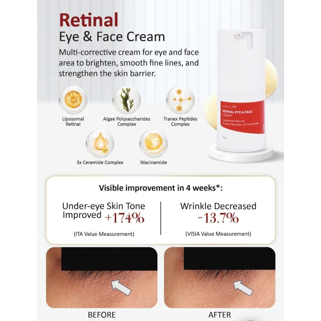 Jual Derma XP Retinal Face & Eye Cream 15 gram | Shopee Indonesia
