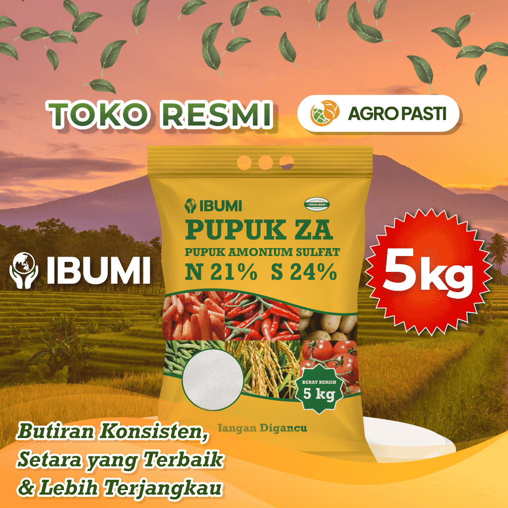 Jual Pupuk ZA Ibumi - 5kg Subur & Tahan Penyakit Asli | Shopee Indonesia