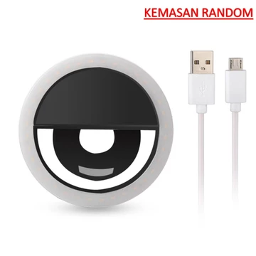PHG Ring Selfie LED Lampu Selfie Bulat Untuk Kamera HP Mikro USB Ring Bulat