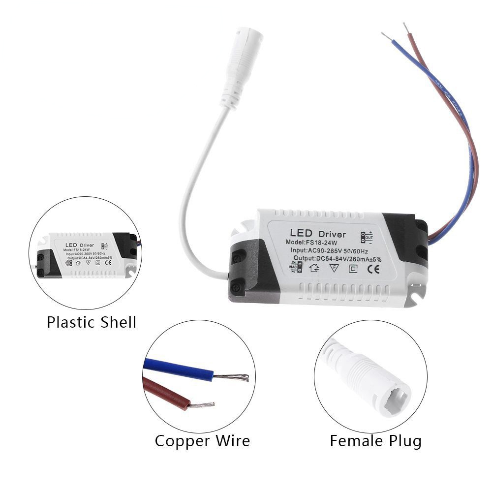 Jual Led Driver Lampu Downlight Panel 3 Watt 6 Watt 12 Watt 18 Watt 24 ...