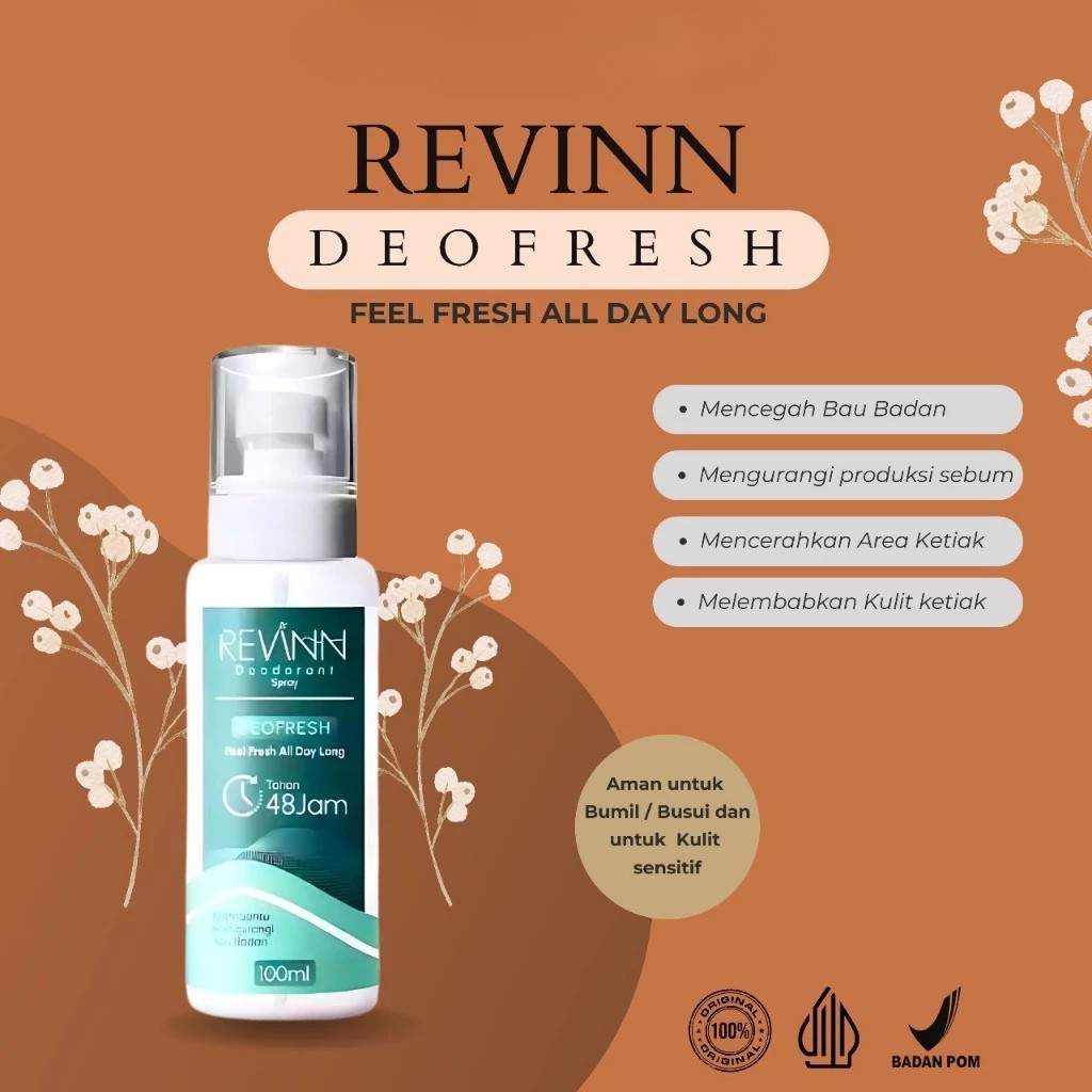 Jual REVINN DEOFRESH DEODORANT SPRAY - ORGANIK PENGHILANG BAU BADAN ...