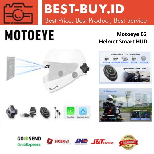 Jual Motoeye E6 Helmet Smart HUD Head-Up Display, Bluetooth, GPS ...