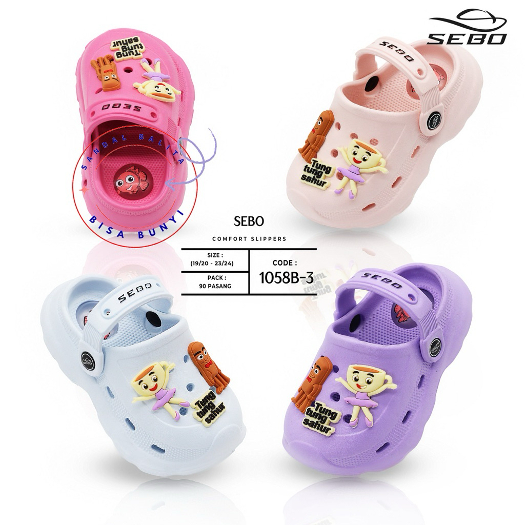 Jual SEBO sandal Baim anak perempuan terbaru dengan motif tung tung ...
