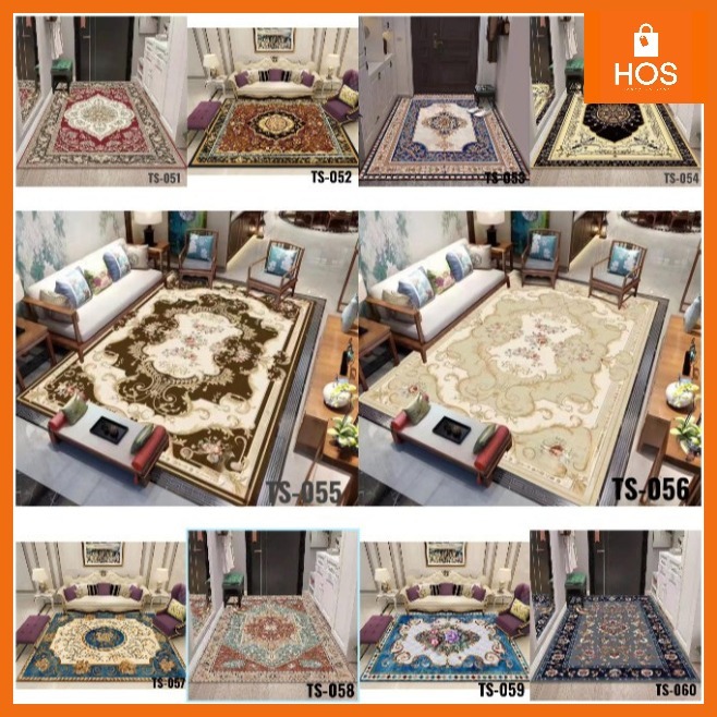 Karpet Turkey 160*230cm / Karpet Lantai Anti Slip / Karpet Terbaru TS051-086 _ Happyonshop