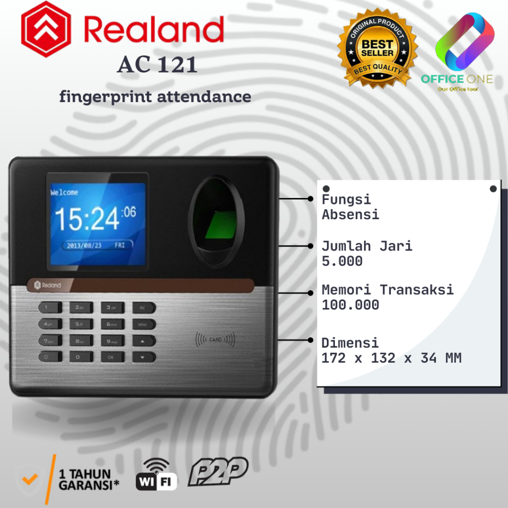 Jual MESIN ABSEN REALAND AC 121 | Shopee Indonesia