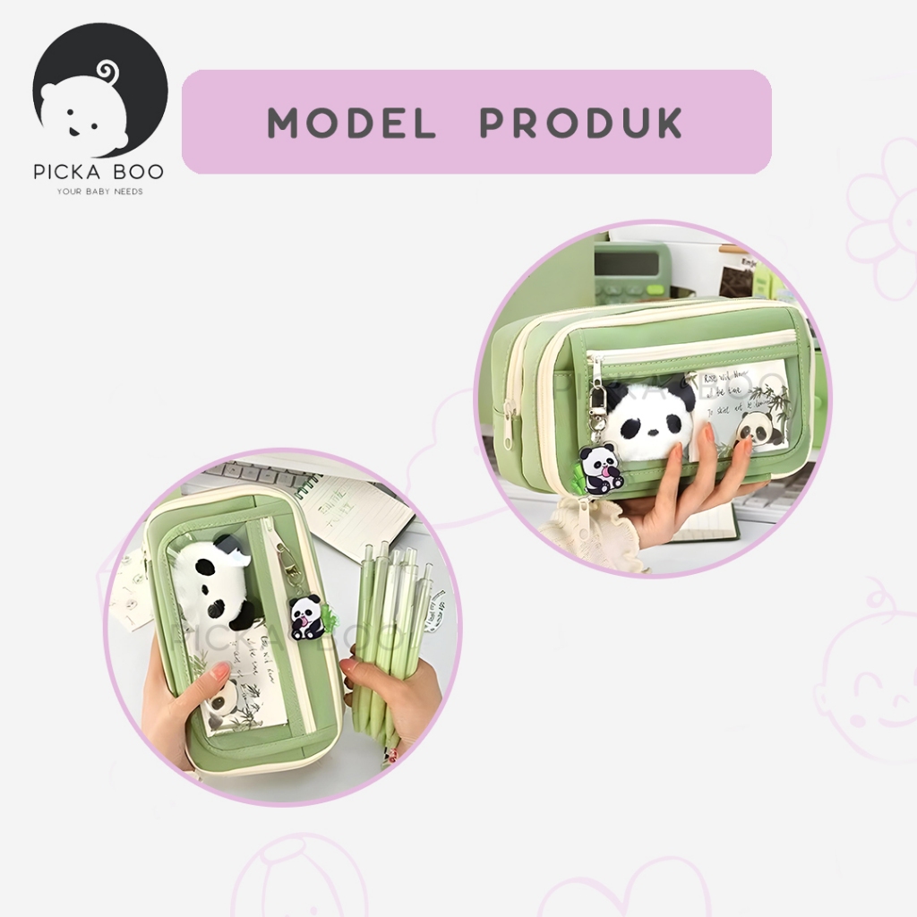 Jual PICKA BOO Pouch Korea Multisekat Tempat Pensil Anak Sekolah TK SD ...