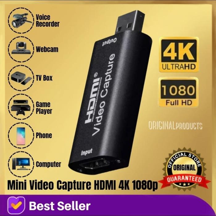 Jual Mini Video Card Capture HDMI Audio 4K full HD 1080p USB Record ...