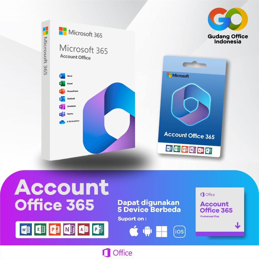 Jual Microsoft 365 Original Account Bisa Login 5 Device Untuk Windows ...