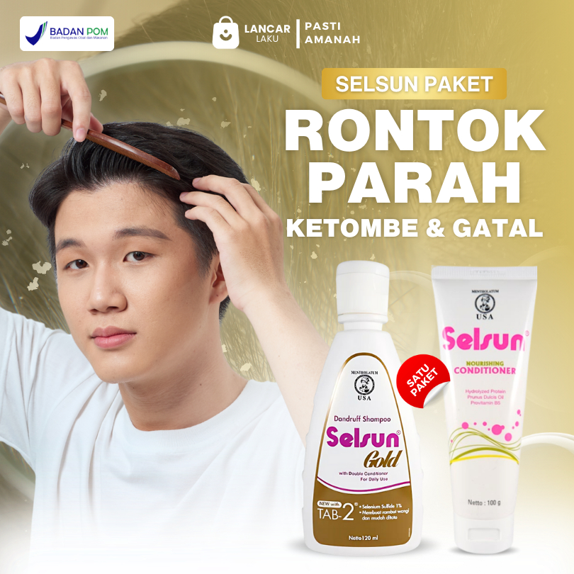 Jual Paket Selsun Gold Dan Conditioner Shampo Anti Ketombe Dan Rontok ...