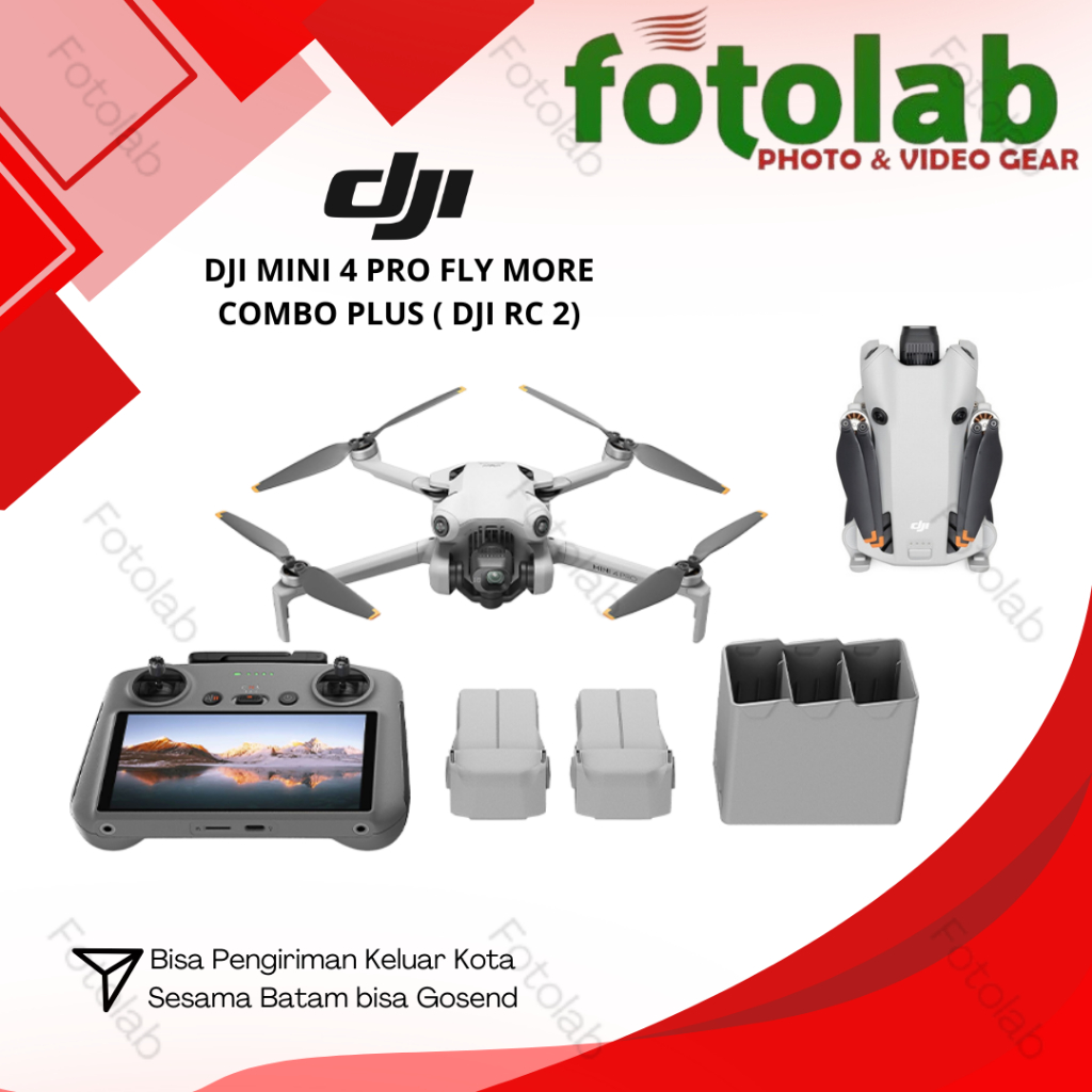 Jual DJI Mini 4 Pro Fly More Combo Plus (DJI RC 2) - Drone Dji Mini 4 ...