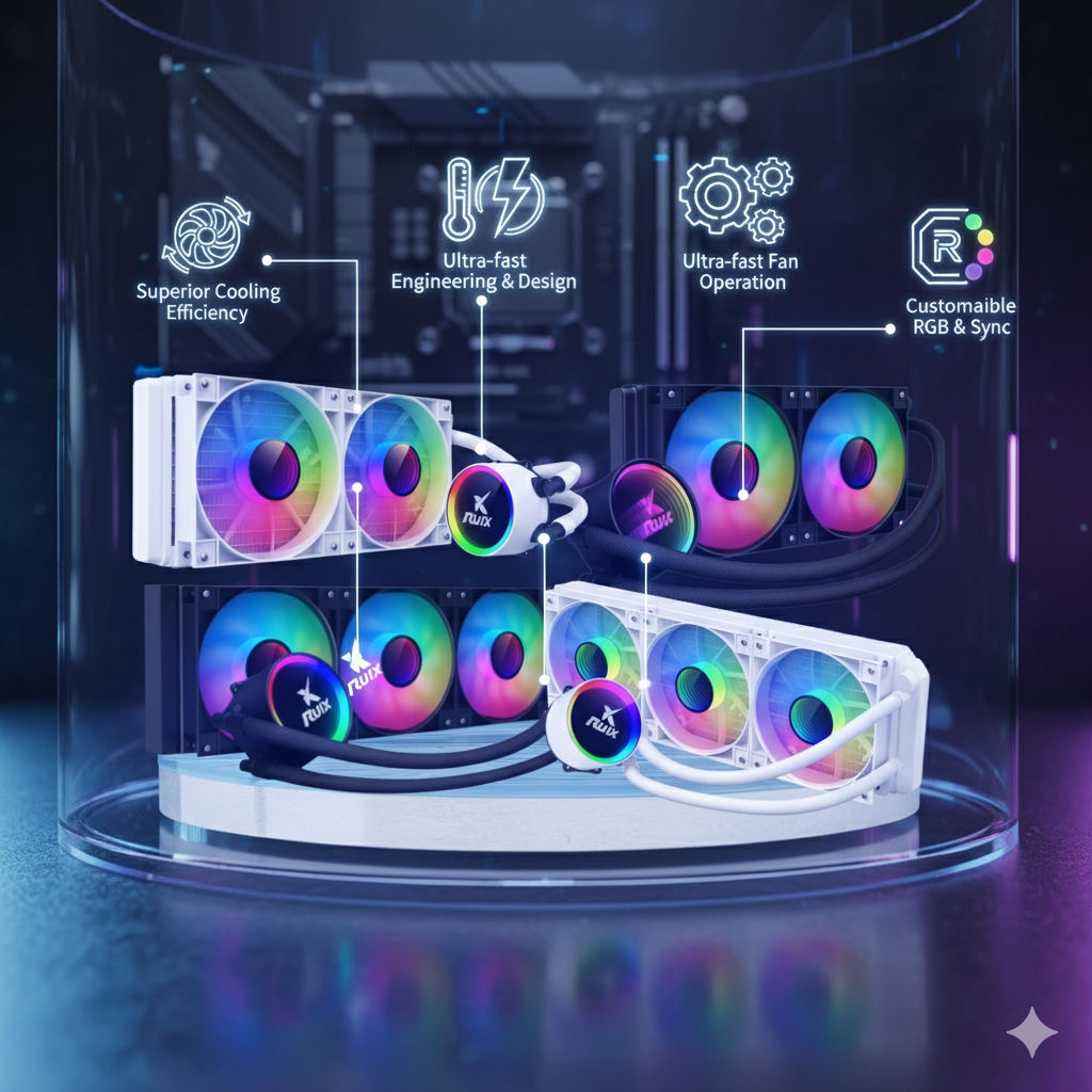 Jual Fan CPU Liquid Cooler RUIX 240/360 RGB Water Cooling Radiator ...