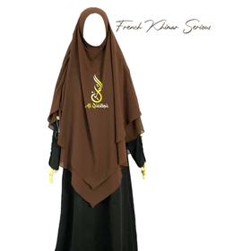 French Khimar Ceruty Babydoll 2 Layer Premium Seirious Free Cadar Tali Jilbab Khimar Bergo
