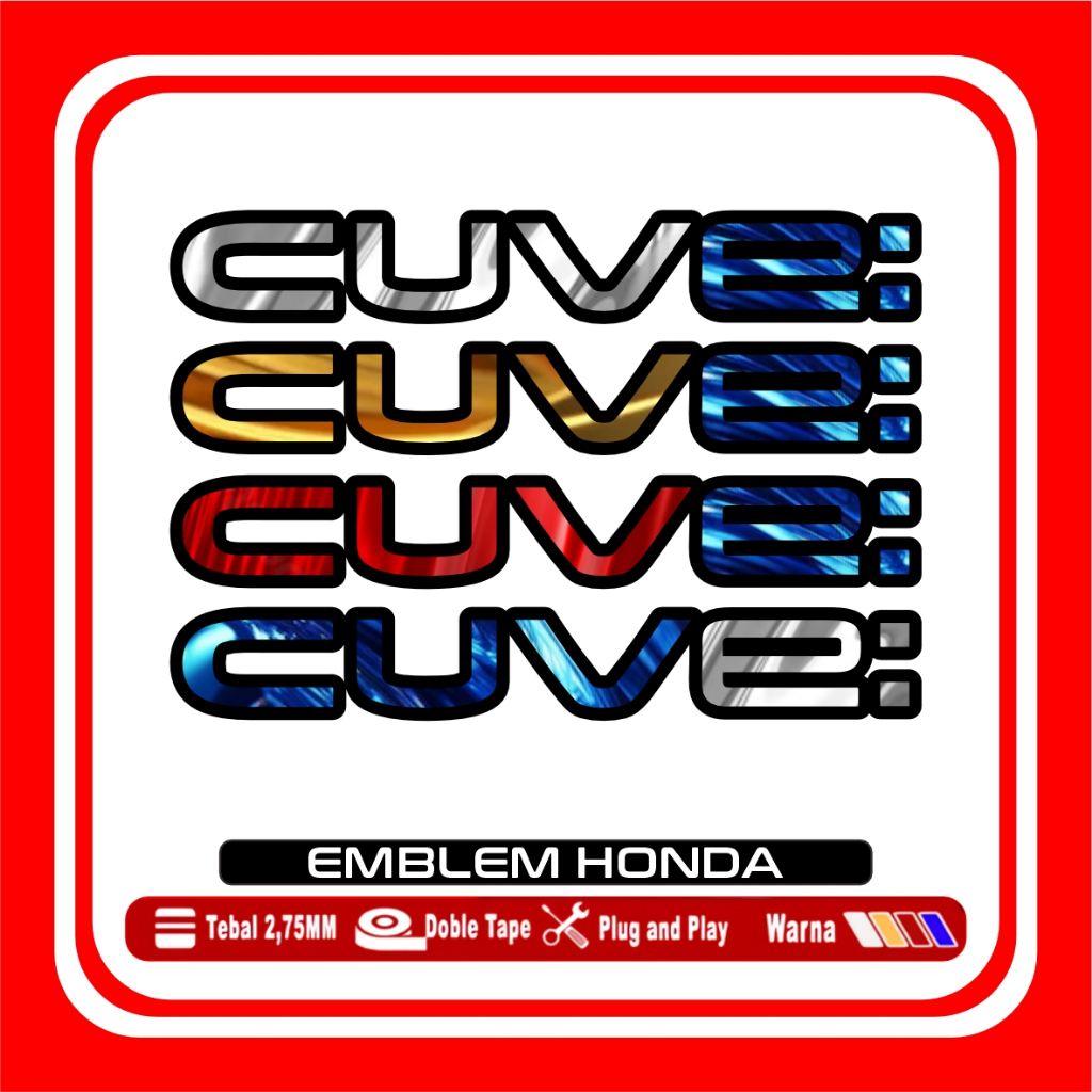 Jual ( BISA COD ) EMBLEM 3D TIMBUL AKRILIK HONDA EV / EMBLEM CUV E ...