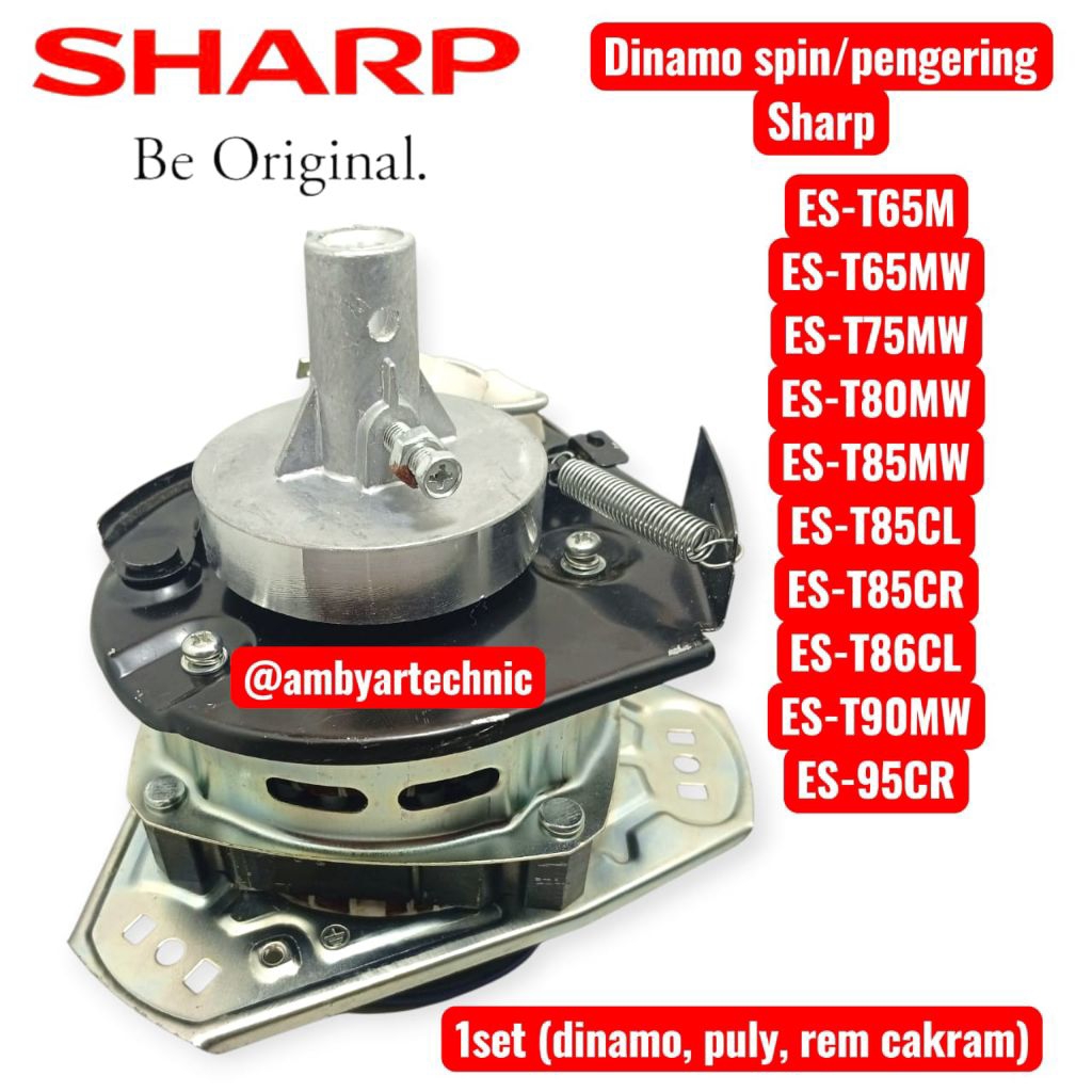 Jual sharp motor dinamo spin pengering mesin cuci sharp super aqua ...
