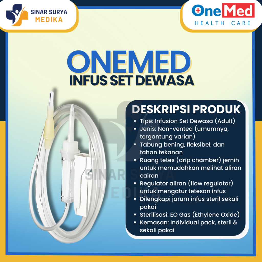 Jual Infuset Dewasa Onemed / Infusion set / Selang Infus | Shopee Indonesia