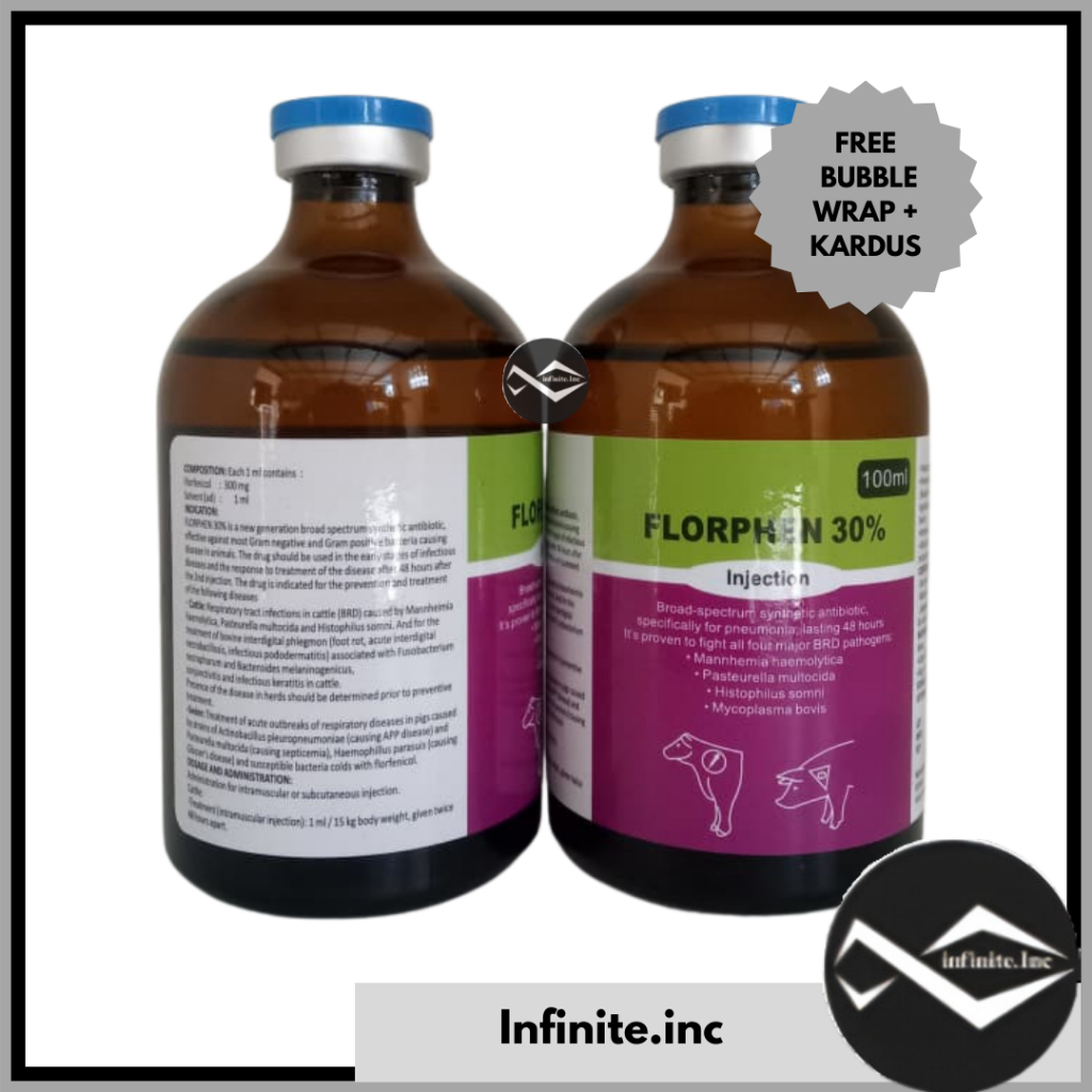 Jual FLORPHEN 30% (Florfenicol) 100ml - Obat Untuk Pneumonia Sapi ...