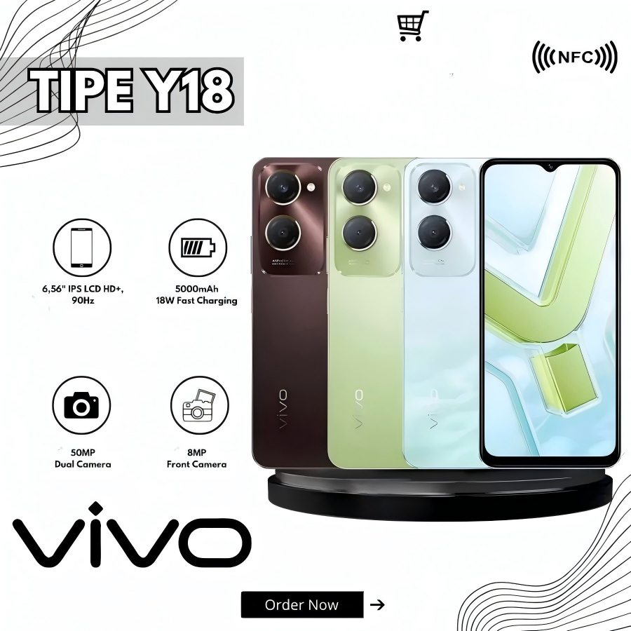 Jual HP VIVO Y18 6+128GB Hp Murah Smartphone Fullset Garansi 12 Bulan