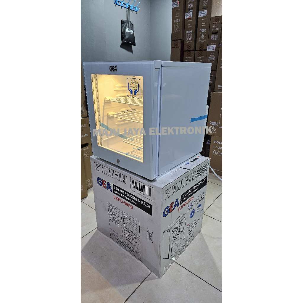 Jual Showcase Mini GEA EXPO 50 FD Chiller Display Cooler LED Frameless ...
