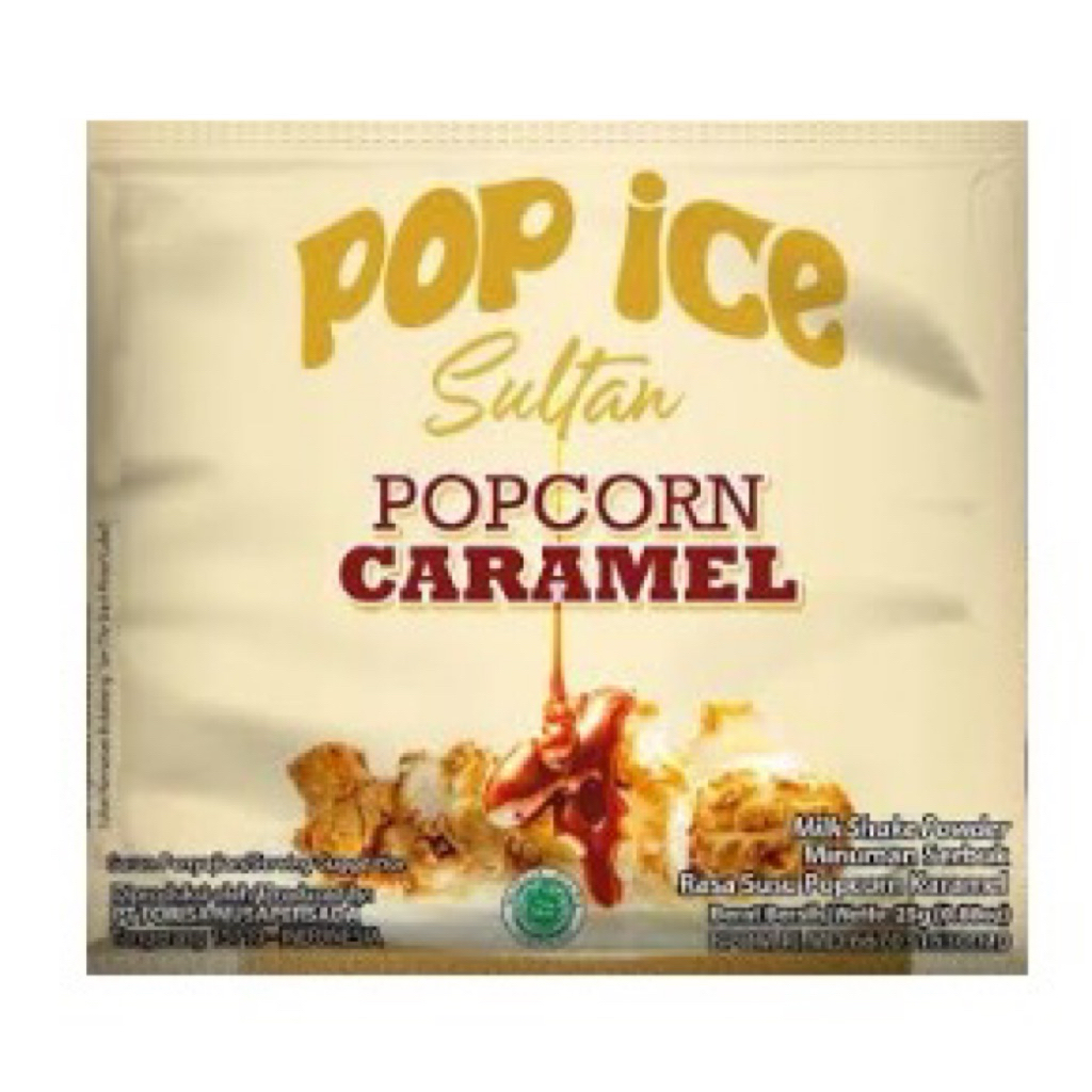 Jual [25Hrs] POP ICE SULTAN POPCORN CARAMEL 1 RENCENG (ISI 10) | Shopee ...