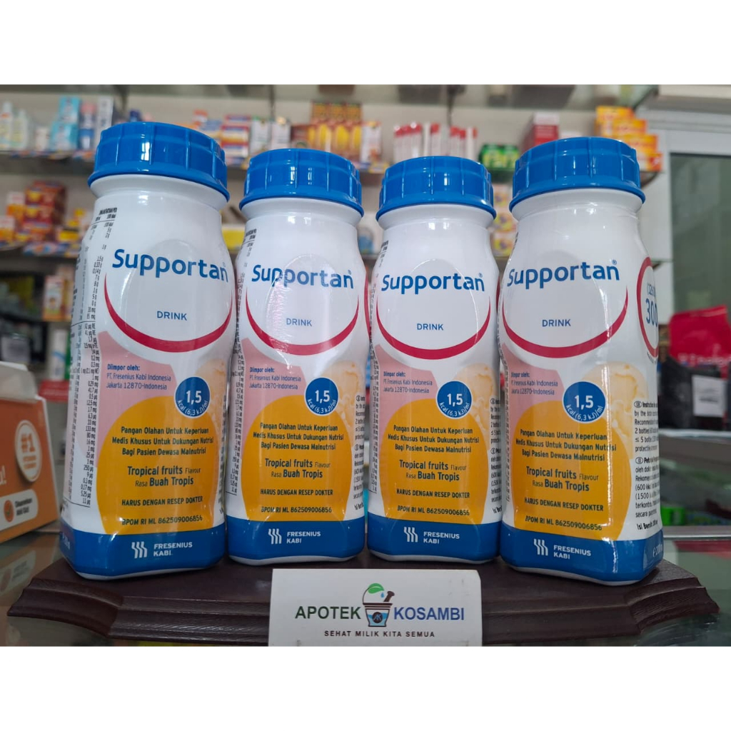 Jual (4 BOTOL) SUPPORTAN DRINK TROPICAL FRUITS 200 ML (EXP MAY 2026 ...