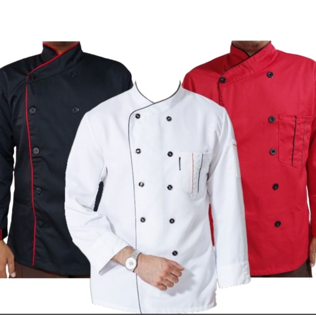 Jual Baju Jacket Chef Koki Masak Seragam Sekolah Masak Barista | Shopee ...