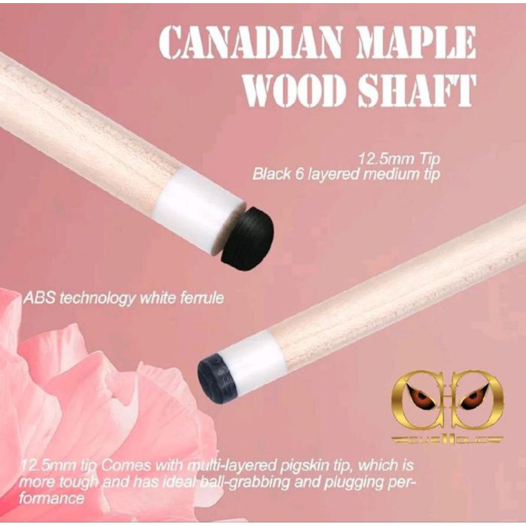 Jual CUE ELF PINK ROSE SERIES POOL CUE - PINK LEATHER WRAP | Shopee ...