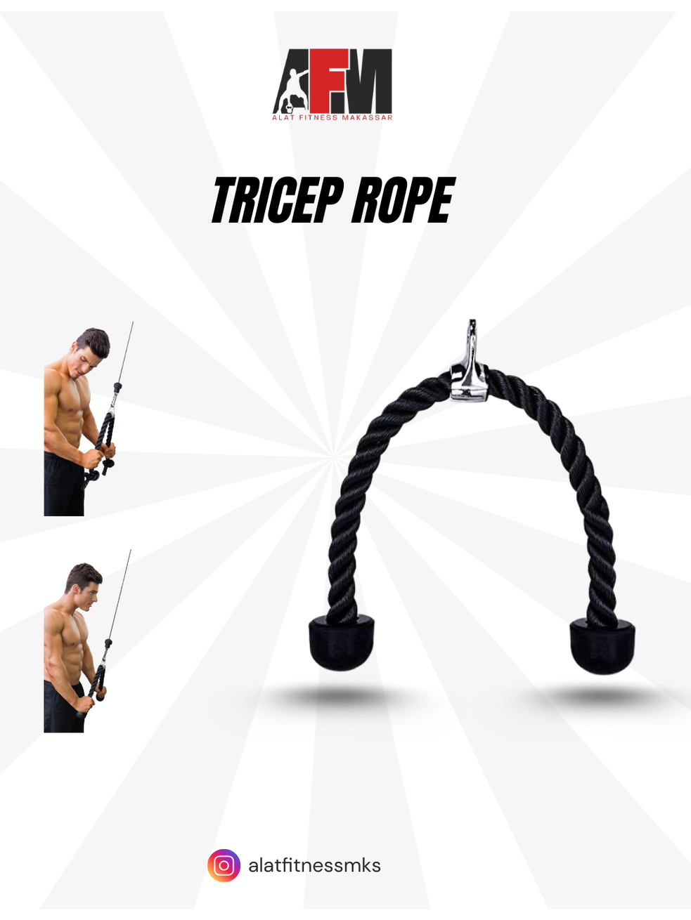 Jual Tricep Rope Premium | Tali Latihan Otot Trisep | Triceps Ropes ...