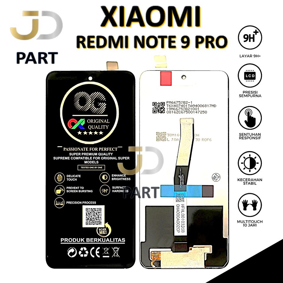 Jual LCD TOUCHSCREEN XIAOMI REDMI NOTE 9 PRO COMPLETE ORIGINAL 100% ...