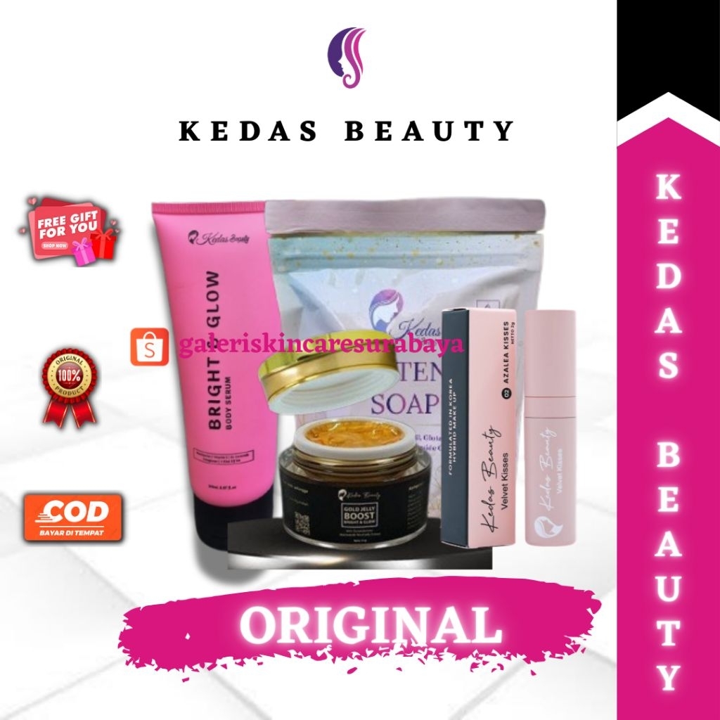SABUN GOLD JELLY KEDAS BEAUTY ORIGINAL PENCERAH KULIT