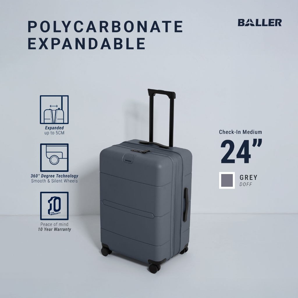 Jual BALLER Koper Expandable Zipper Polycarbonate Check In Medium 24 ...