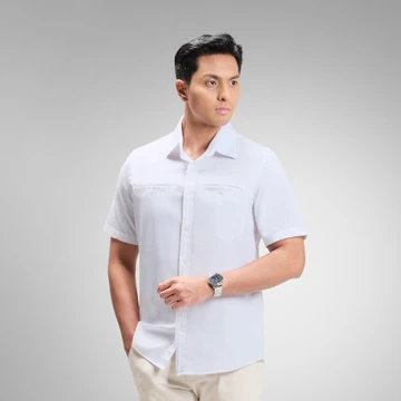 CUTOFF Parker Double Pocket Workshirt Kemeja Kerja Oxford Polos Pria Pendek