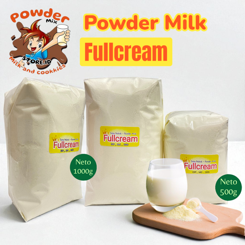 Jual Powder Milk Fullcream Neto 500g Susu Bubuk Kemasan Setengah Kilo ...