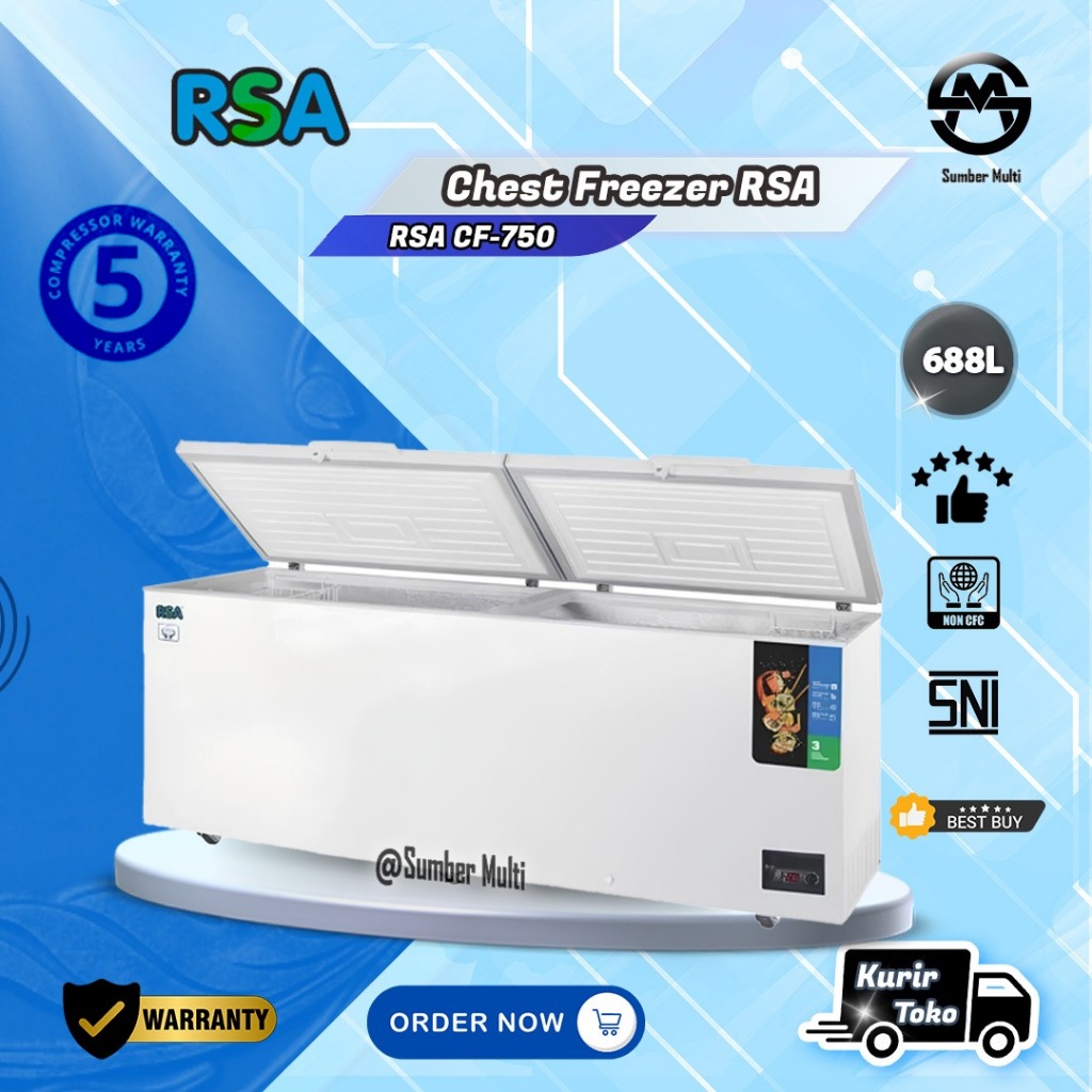 Jual Chest Freezer RSA CF 750 - Freezer 2 Pintu 688 Liter Netto ...