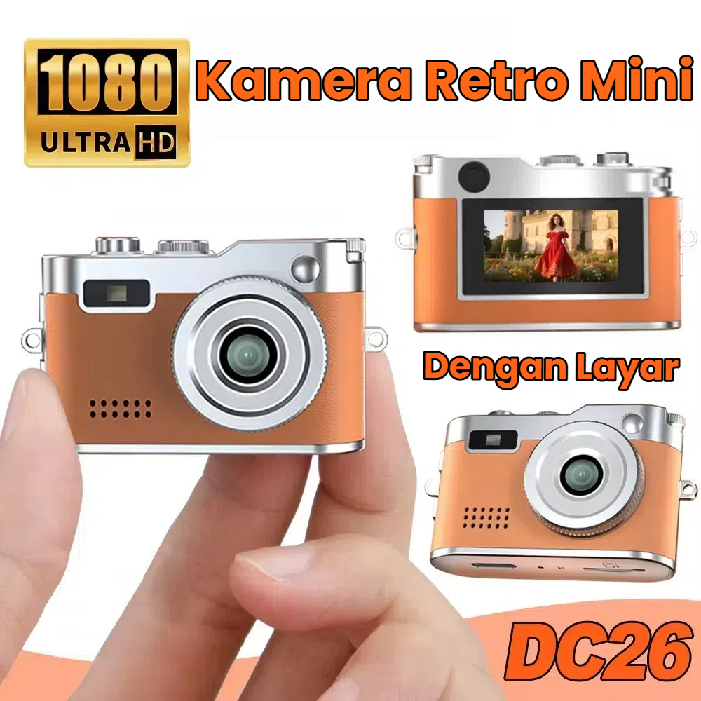 Jual Kamera Digital Retro Mini HD Kamera Foto Perjalanan dengan Layar 0 ...
