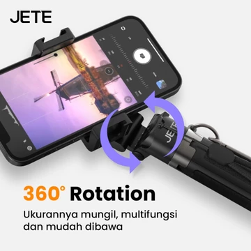 Tripod Bluetooth JETE H19 Portable Mini Tongsis Selfie Stick 360 Rotation With Postel Wireless
