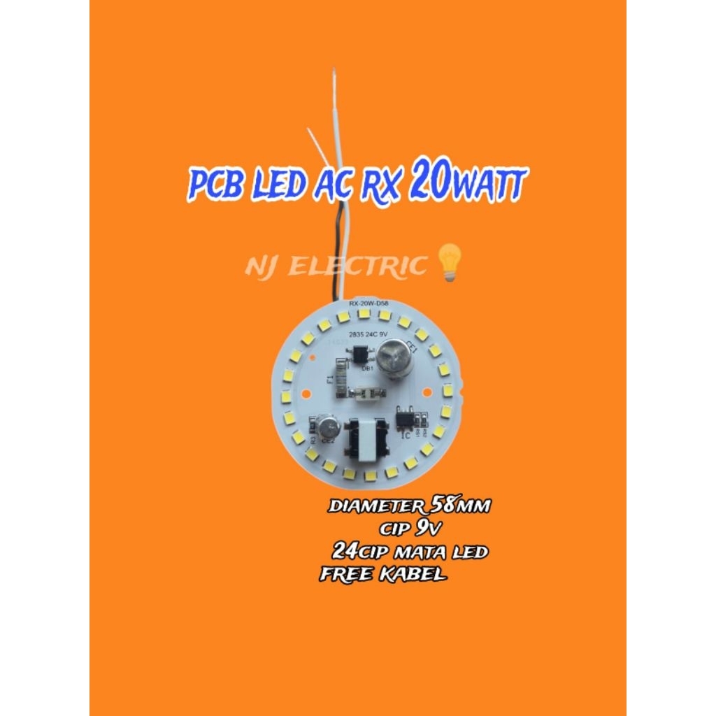 Jual PCB LAMPU LED AC RX 5 7 9 12 15 18 20 25 30 40 50WATT(220v) NYALA ...