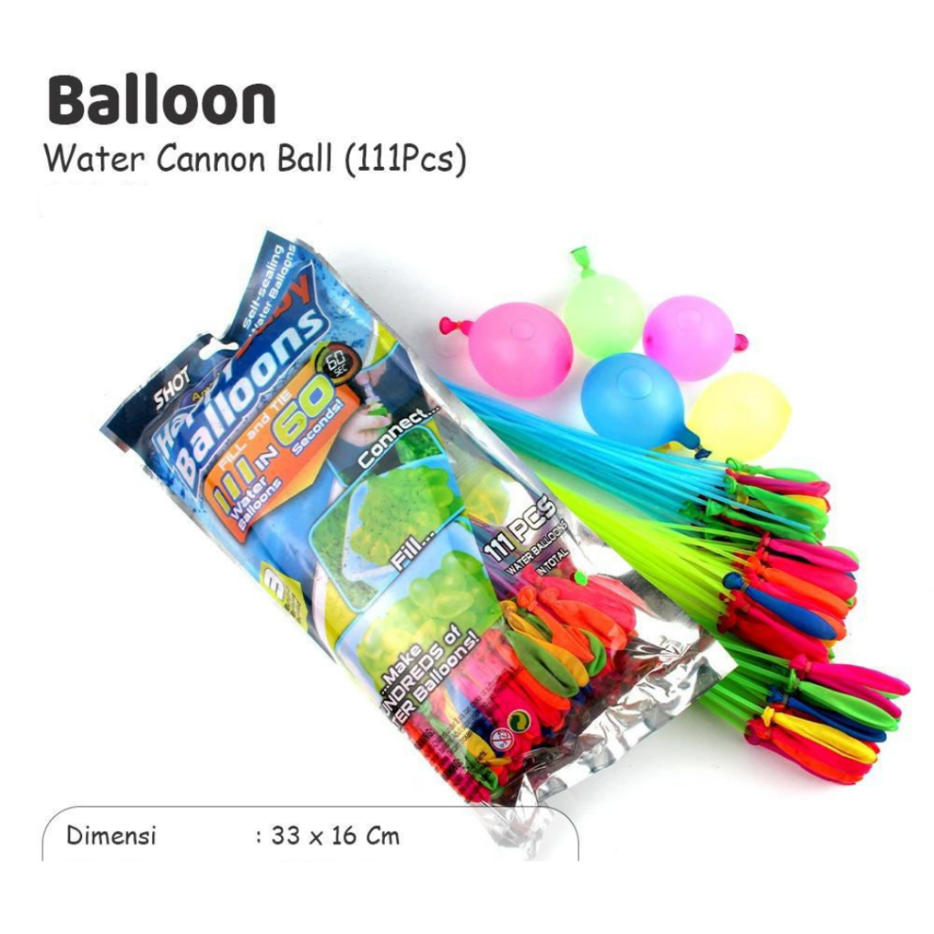 Jual 1 PAK (111 PCS) Happy Baby Water Balloons Magic Bunch Balloon ...