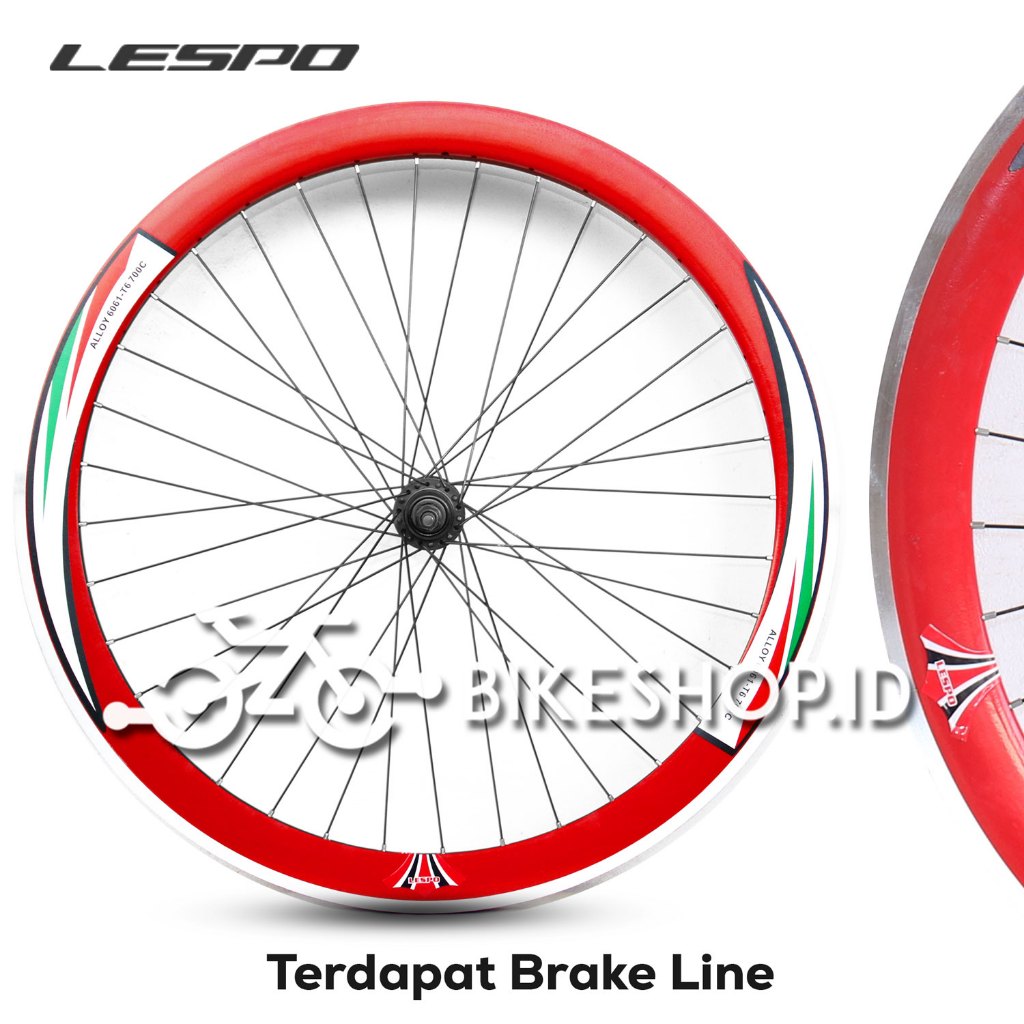 Jual Velg Set Sepeda 700C 5CM MERAH BELAKANG TORPEDO / DEPAN Alloy Rims ...