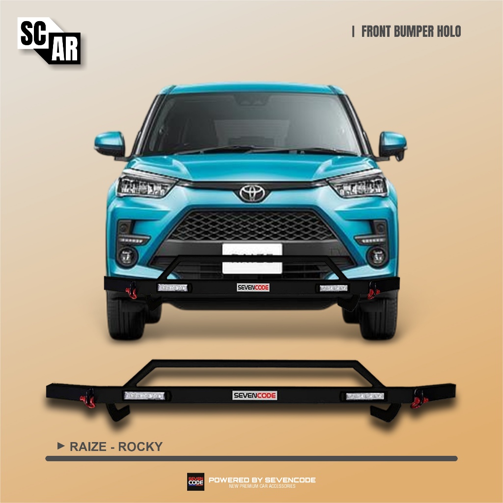 Jual Front Bumper guard Tanduk Holo Sevencode - Toyota Raize - Daihatsu ...
