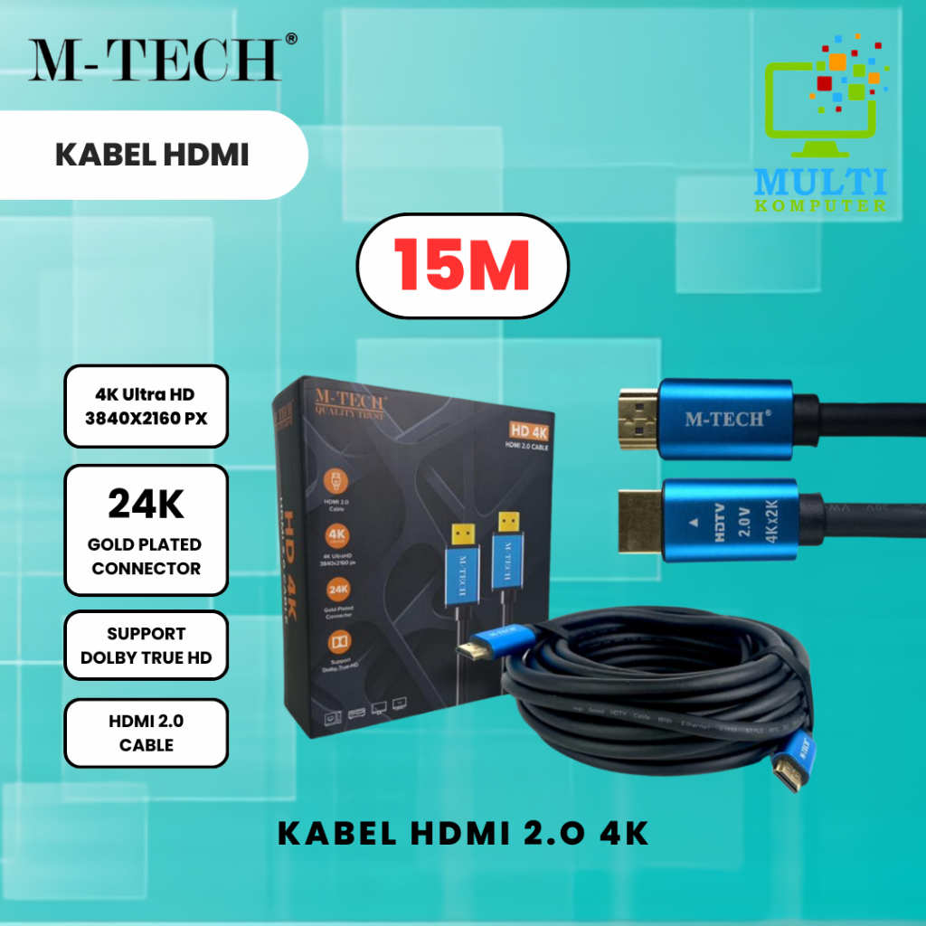 Jual KABEL HDMI 15M V.2.0 ULTRA HD 4K HIGH QUALITY / HDMI 15 METER ...