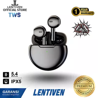 LENTIVEN Earphone Headset Bluetooth TWS Wireless HIFI 9D