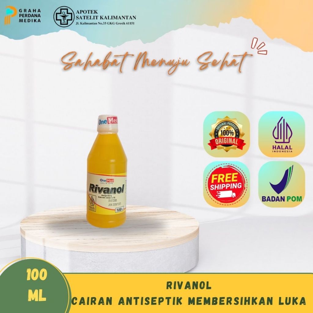 Jual RIVANOL 100 ml - Larutan antiseptik luka | Shopee Indonesia