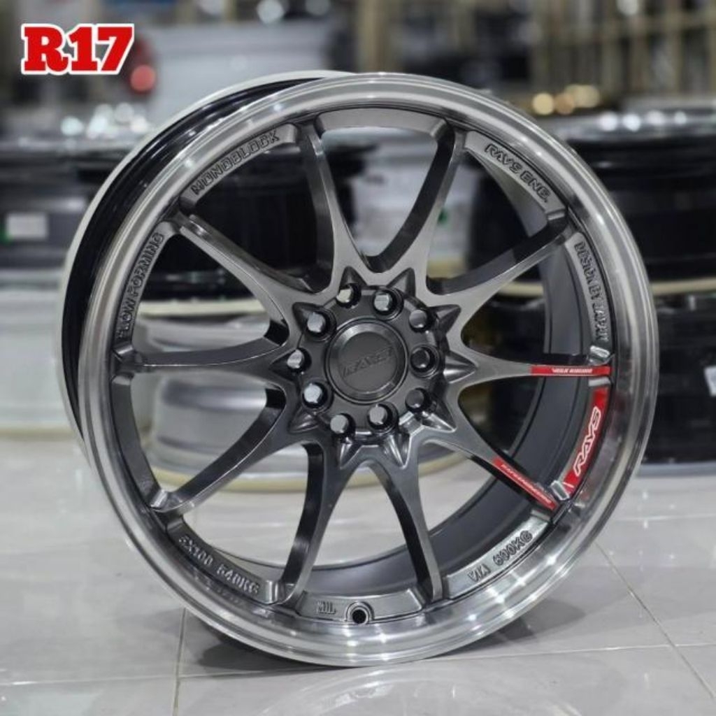 Jual velg mobil racing r17 lebar 8 CE28 PCD 5X100 - 5X114,3 FLOW ...