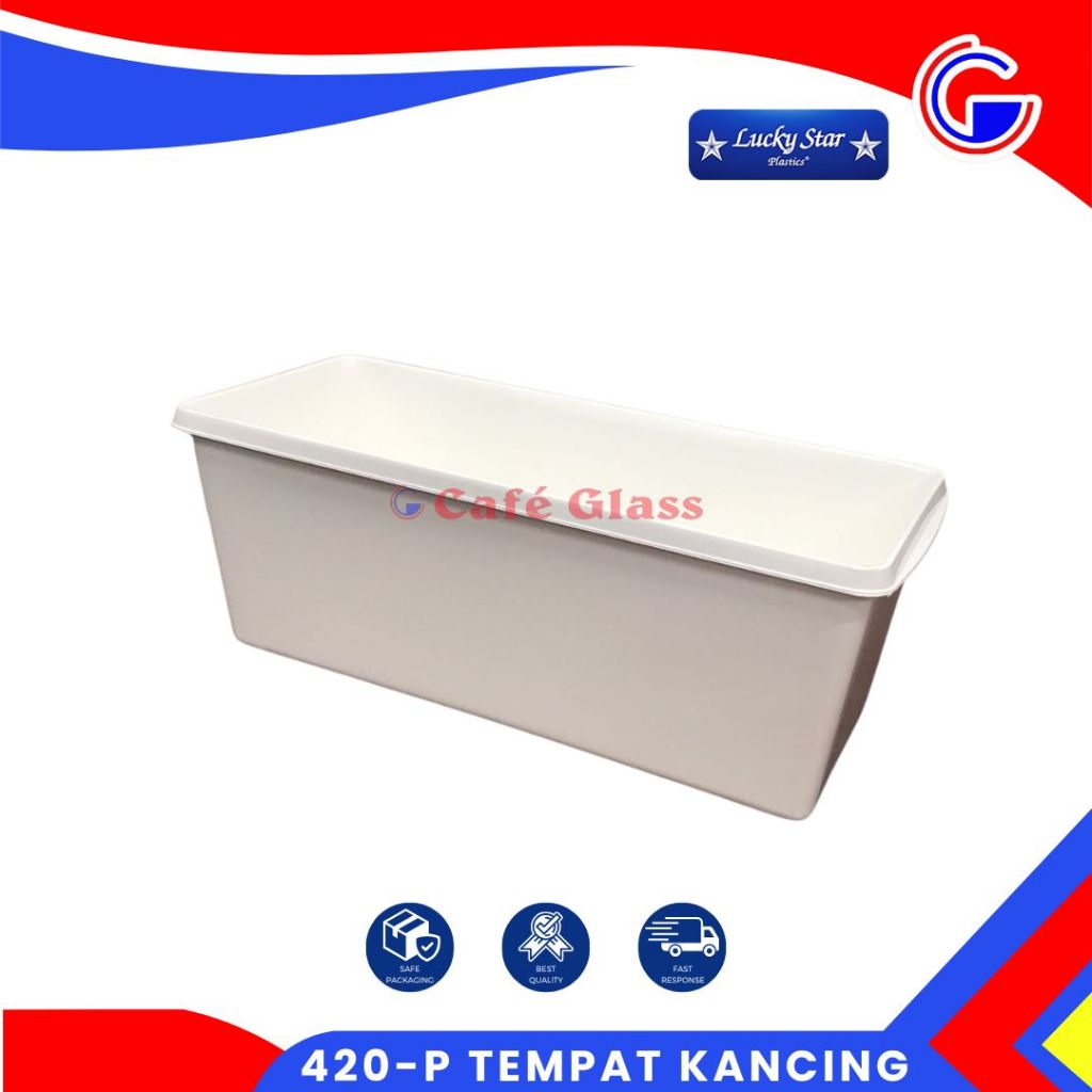 Tempat Sendok Garpu - Wadah Plastik Serbaguna - Tempat Baut Kancing Manik-Manik - 420-P Lucky Star