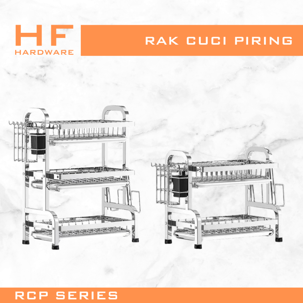 Jual HF Hardware 40 cm Rak Bak Cuci Piring Stainless Strainer Basket ...
