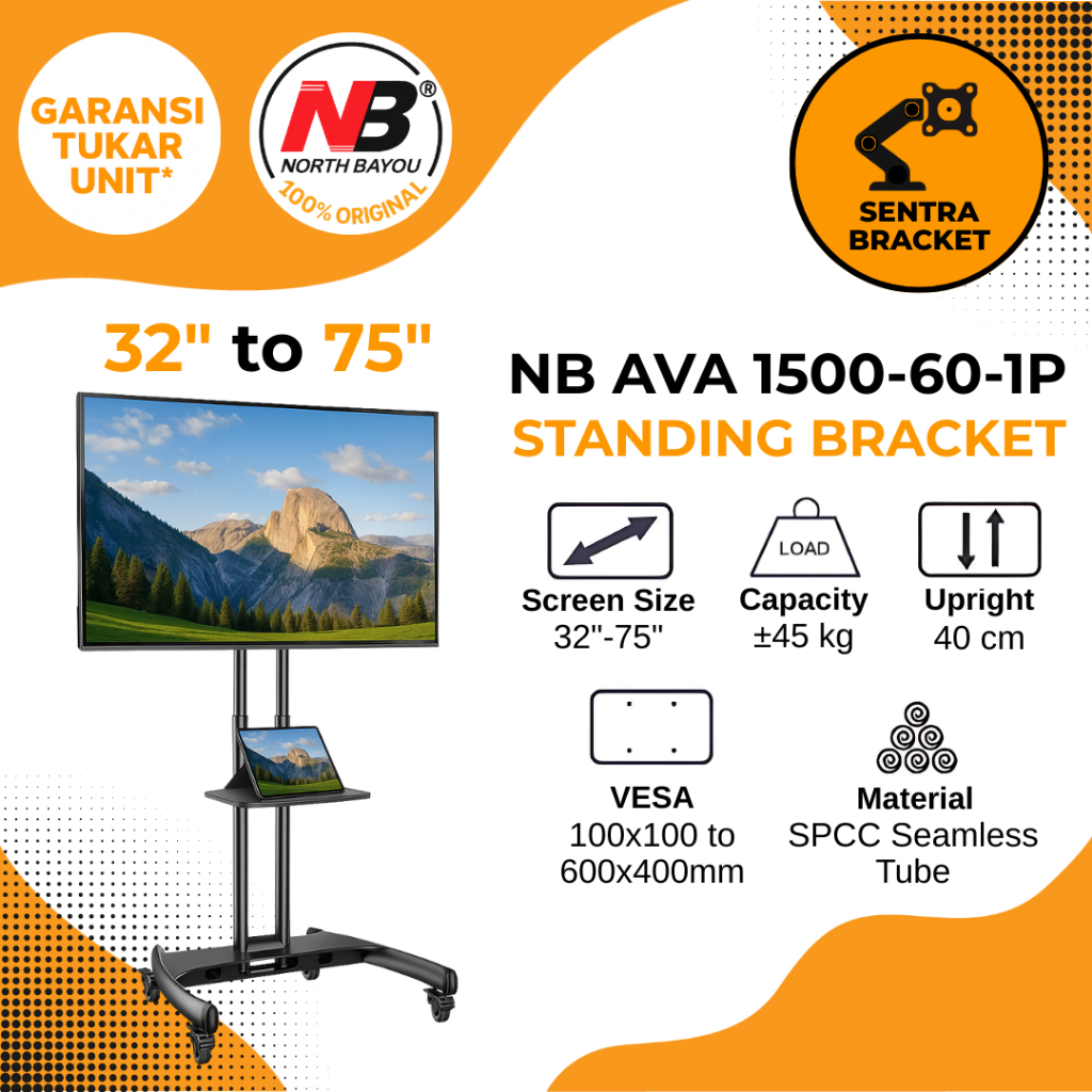 North Bayou AVA1500-60-1P テレビスタンド North Bayou Ava 1500 60