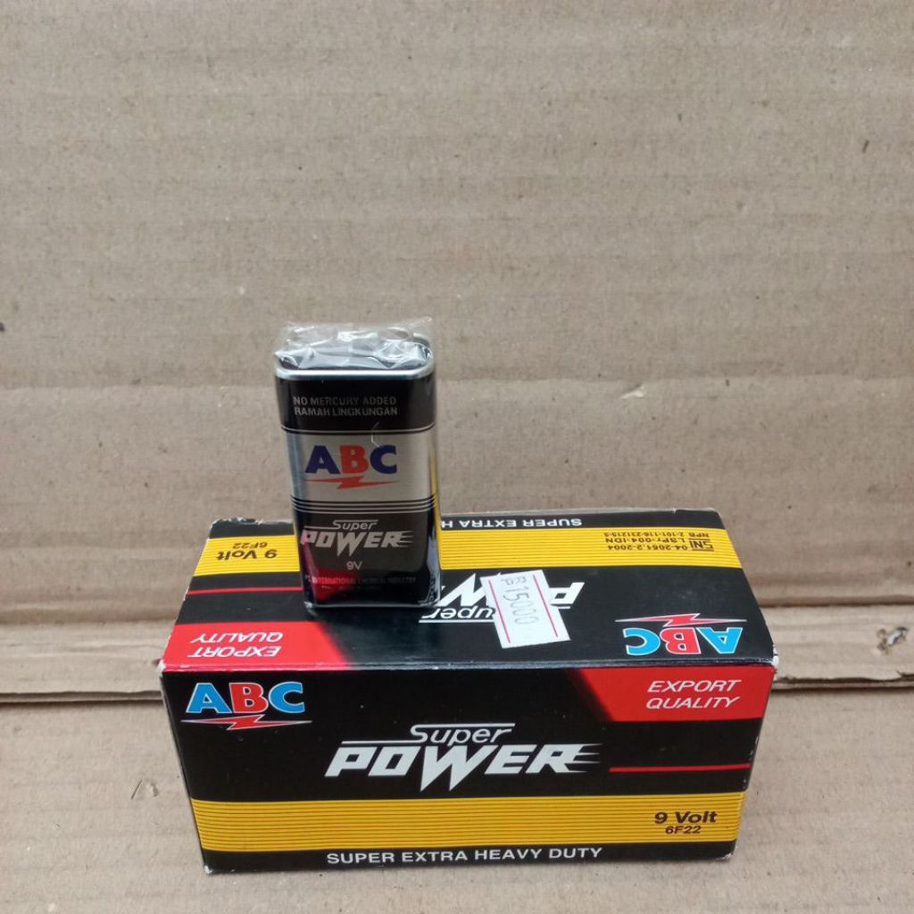 Jual Baterai/Battery/Batere ABC Super Power 9V Batre 9V ABC Super Power ...