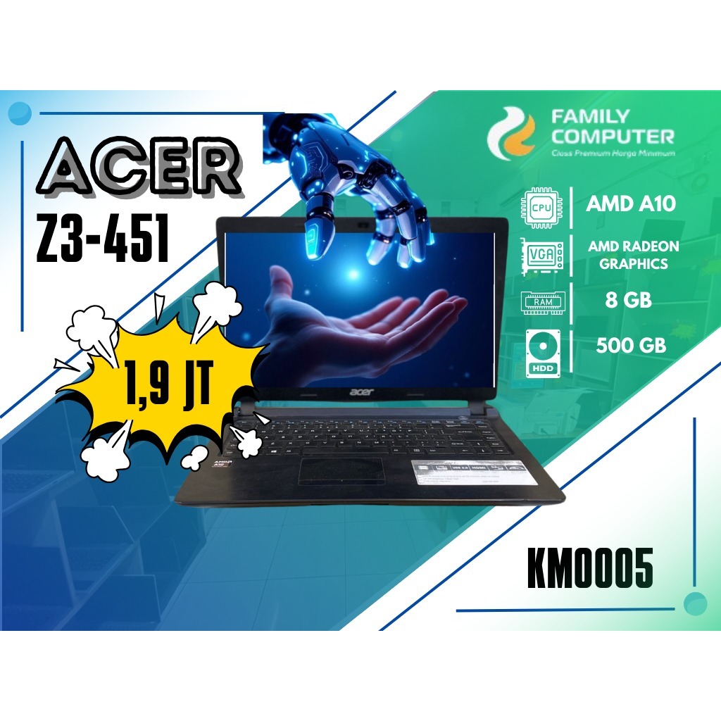 Jual ACER Z3-451 | AMD A10 | AMD RADEON GRAPHICS | Shopee Indonesia
