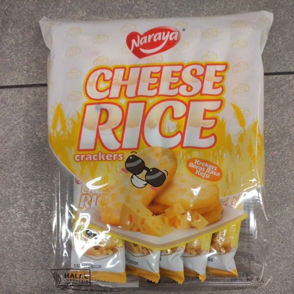 Jual NARAYA CHEESE RICE CRACKERS KREKERS BERAS RASA KEJU 72gr | Shopee ...